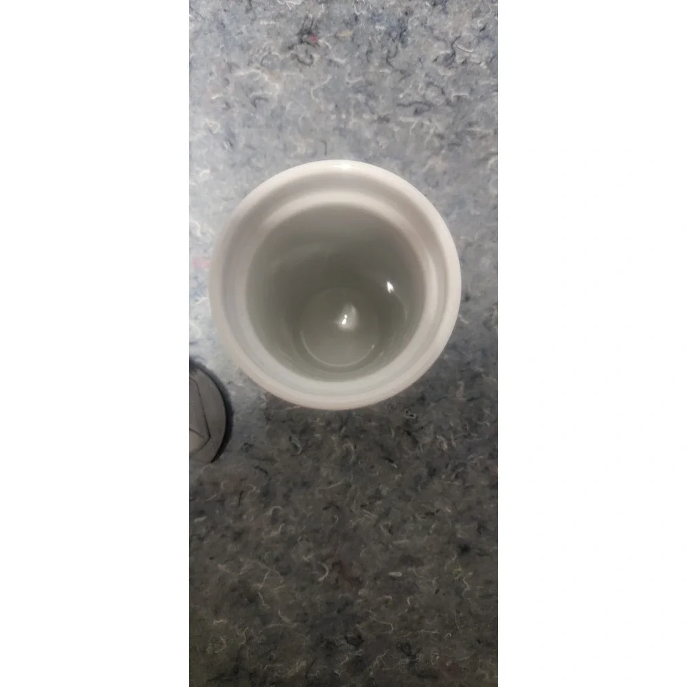 Starbucks‎ White Green Logo Ceramic Travel Tumbler with Side Lid 10oz